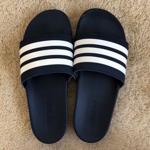 adidas slides women blue